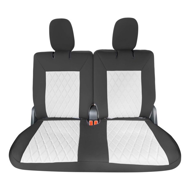 For 2020-2024 Ford Explorer Base FH Group Neoprene Custom Fit Car Seat Covers Water Resistant - Rear Set White