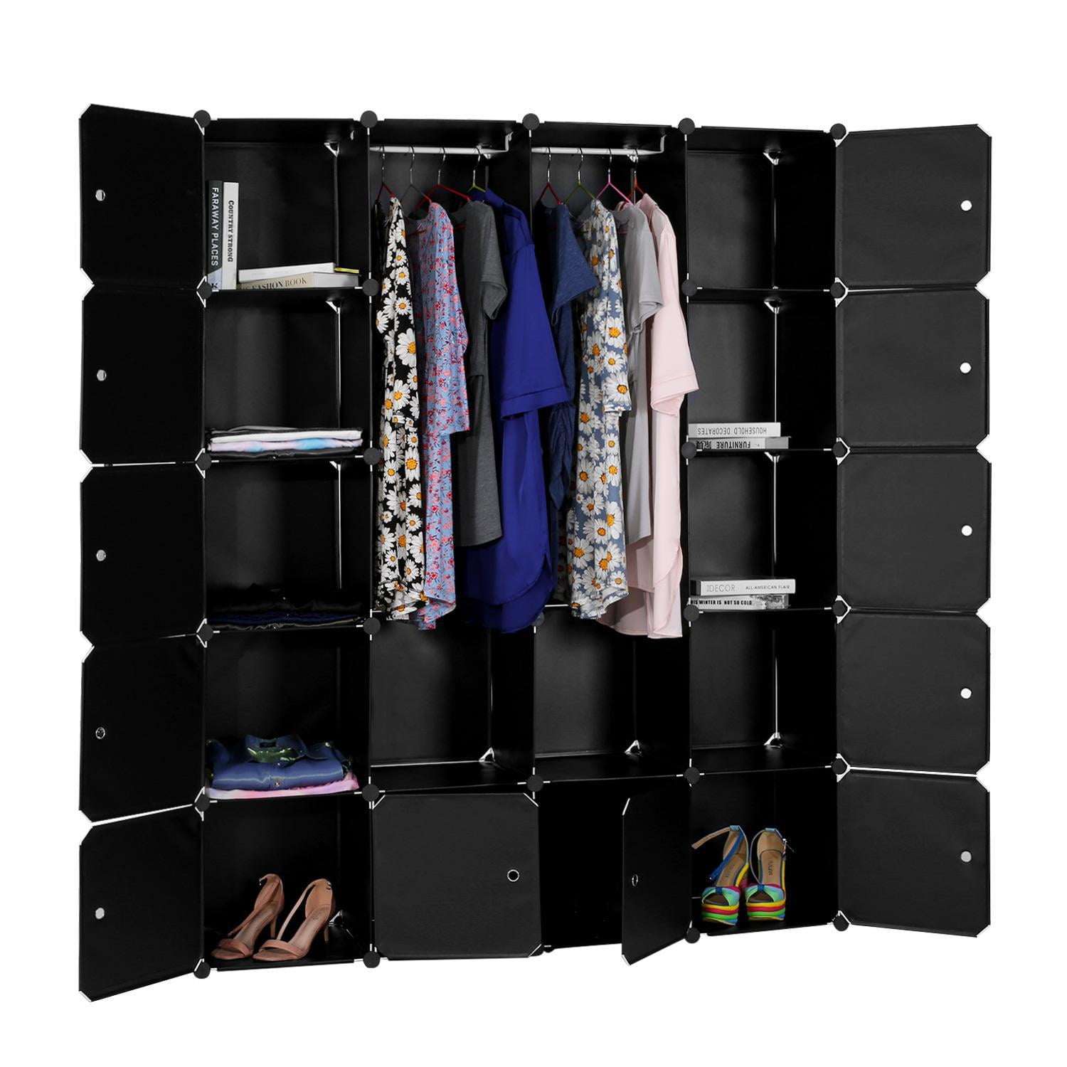 Cube DIY Modular Closet Organizer Wardrobe Rack Clothes Shelf Storage Cabinet 20