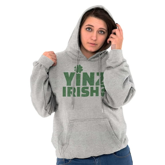 Yinz Irish Funny St Patrick's Day Hoodie Sweatshirt Women Men Brisco Brands S
