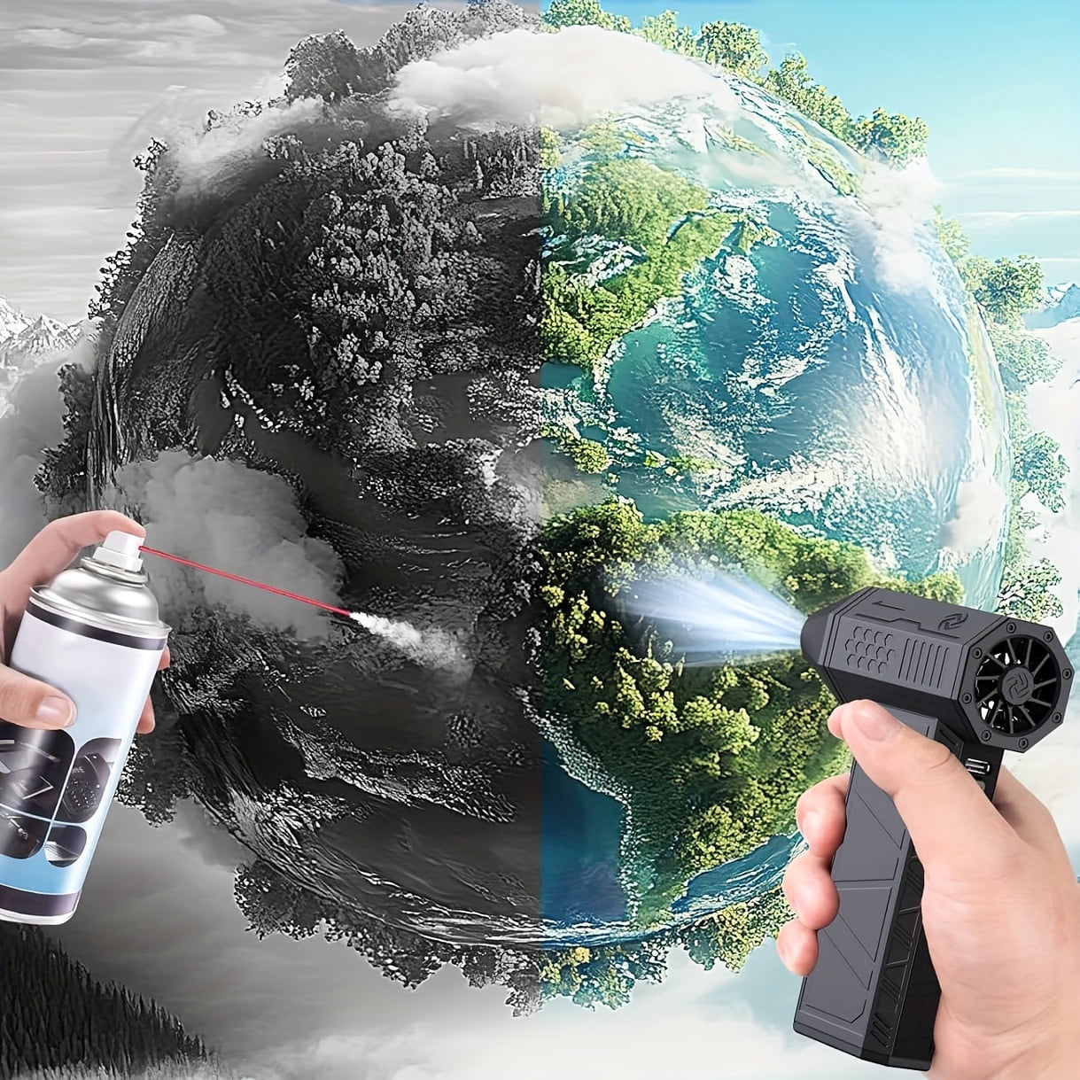 Cordless electric Air Duster, 400000 RPM Highspeed Airflow for Keyboard Computer cleaning, Portable Jet Blower for Home Car Dust Removal, No Cans Required