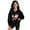 Cat Bow Pink Black, variant on COEQINE Quarter Zip Sweatshirt for Girls with Collar, Long Sleeve Loose Fit Pullover, Printed Style and Soft Polyester, Machine Washable for 13-14 Years Old, Leopard Print Gray