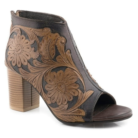 

Roper Womens Mika Back Zip Shootie Pumps Boots Mid Heel 2-3