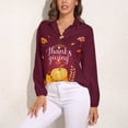 thumbnail image 3 of Happy Thanksgiving Day Long Sleeve Blouse Woman Streetwear Casual Shirts Summer Oversize Woman Streetwear Clothing Birthday Present, 3 of 7