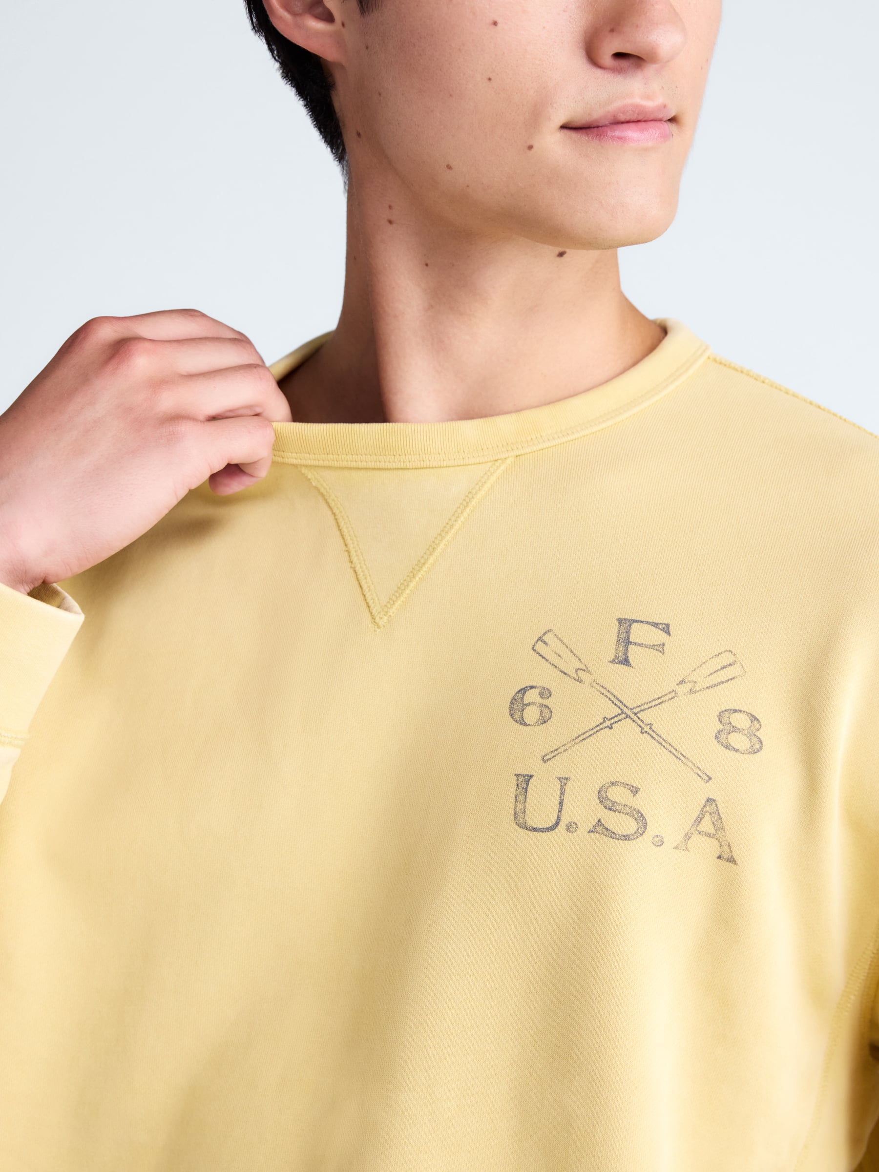 Free Assembly Men's Graphic Cotton Sweatshirt with Long Sleeves, Sizes S-3XL