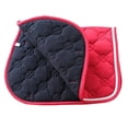 thumbnail image 1 of jinwen Carré Matelassé Anglais Coussin de Selle, Coussin de Selle Équstrien pour Équitation, Spectacle, Rouge, 1 of 5