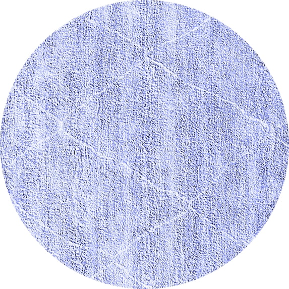 Ahgly Company Indoor Round Solid Blue Modern Area Rugs, 3' Round
