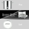 thumbnail image 5 of ARC USA Three in One 13 Gallon 52QT Stainless Steel Stock Pot Tamale Steamer with Lid & Steamer Rach, 5 of 6