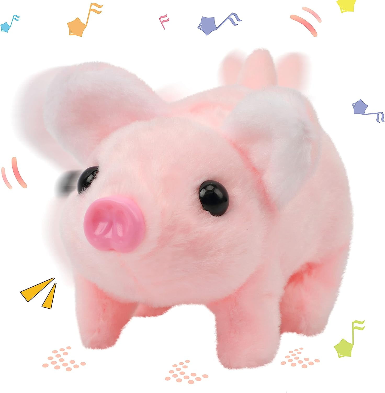 Hopearl Hopping Pig Interactive Electronic Plush Toy with Sounds and