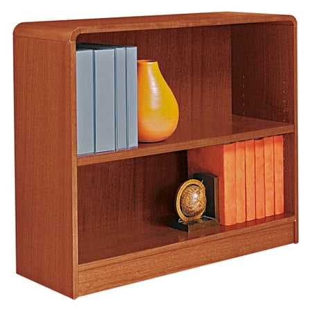 UPC 042167100001 product image for Alera Radius Corner Wood Bookcase, Two-Shelf, 35-5/8w x 11-3/4d x 30h, Medium Ch | upcitemdb.com