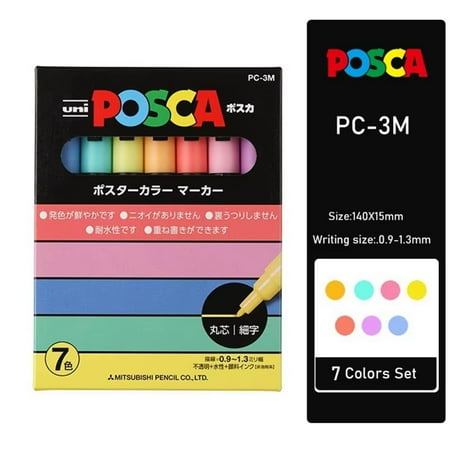 

LXJNGSJ Vibrant Posca Acrylic Paint Marker Pens Set in Various Sizes - 1M 3M 5M - Japanese Stationery with a Variety of Colors - Ideal Art Supplies for Graffiti Art