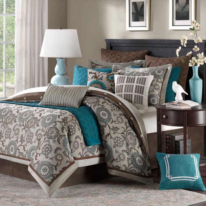 Hampton Hill Bedding Place Jacquard 10Piece Comforter Set