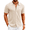 Light Khaki, variant on Men's Knit Button Down Shirt Vintage Polo Shirts Short Sleeve Summer Beach Shirts