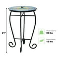 thumbnail image 4 of Costway Mosaïque Table d'Appoint Table d'Appoint Ronde Balcon Bistro Table d'Appoint Bleue, 4 of 10