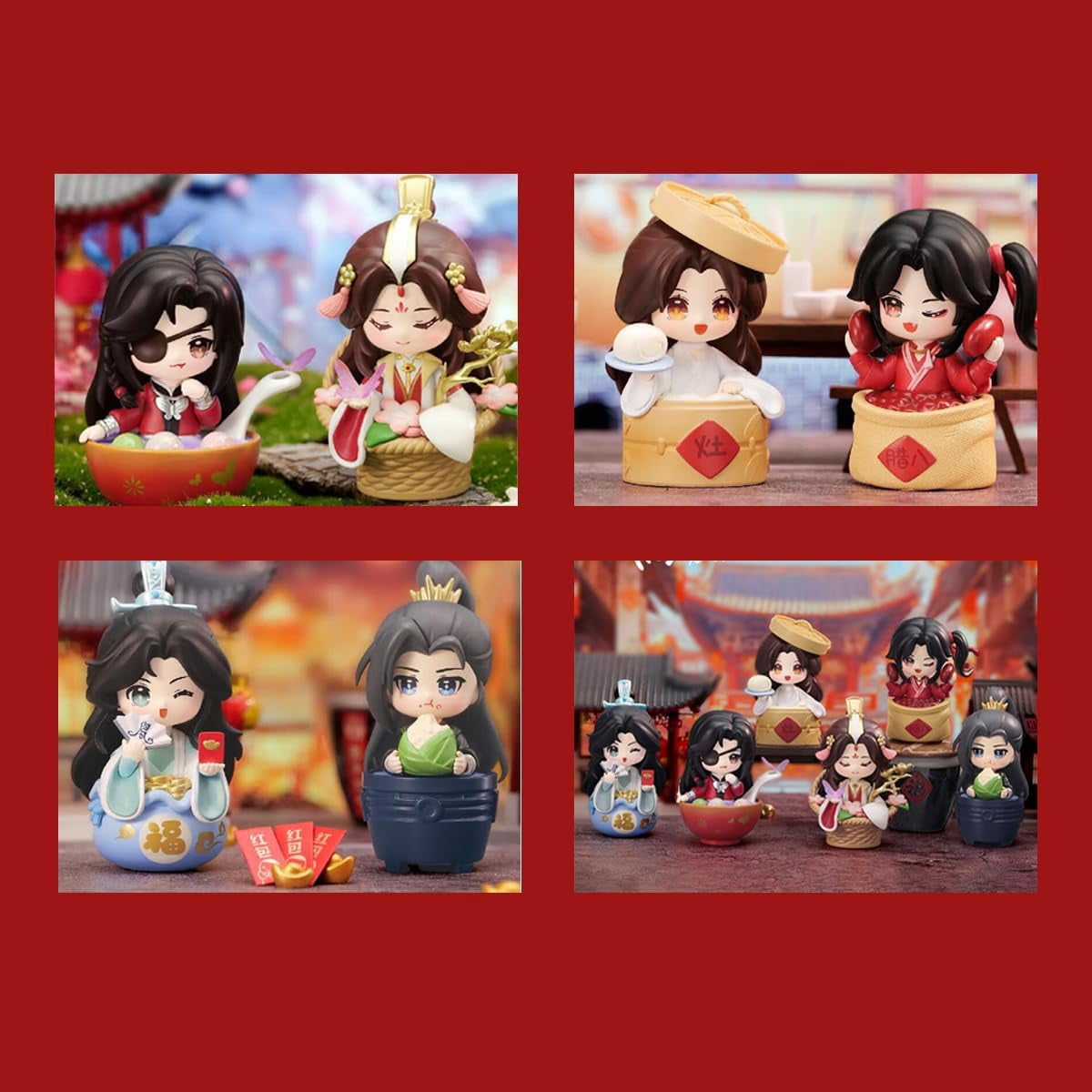Anime Figure Blind Box, 5 inch Cute Heaven Officials Blessing Hua Cheng Xie Lian Blind Box Figure, Kawaii PVC Figurine