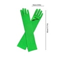 thumbnail image 3 of Weloille 17.71in Long Opera Party Gloves Milk Silk Elastic Gloves for Women Satin Gloves Costumes Elbow Length Bridal Evening Dress (1Pair), 3 of 6
