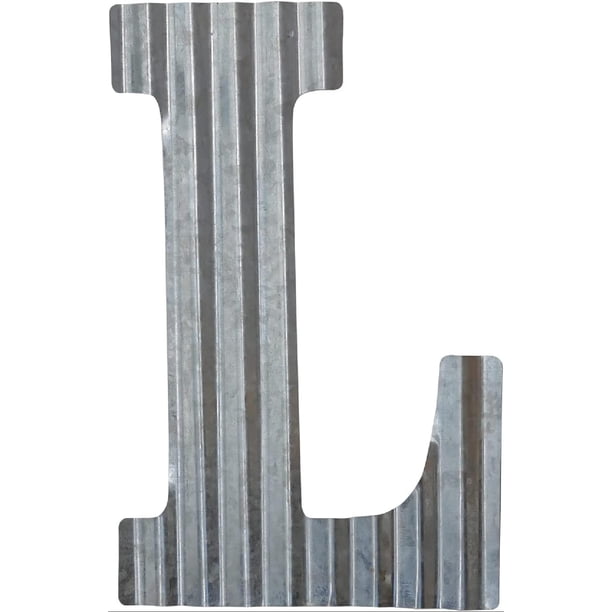  12" Metal Letter Wall Decor, Galvanized Steel Numbers, Rustic Hanging