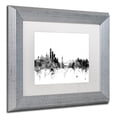 thumbnail image 4 of Trademark Fine Art "New York Skyline B&W" Canvas Art by Michael Tompsett, White Matte, Silver Frame, 4 of 4