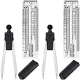 thumbnail image 1 of 2 Sets Ekg Caliper And Ekg Ruler Combination Set Ecg Calipers Measuring Tool Electrocardiogram Drafting Divider For Nursing, 1 of 5