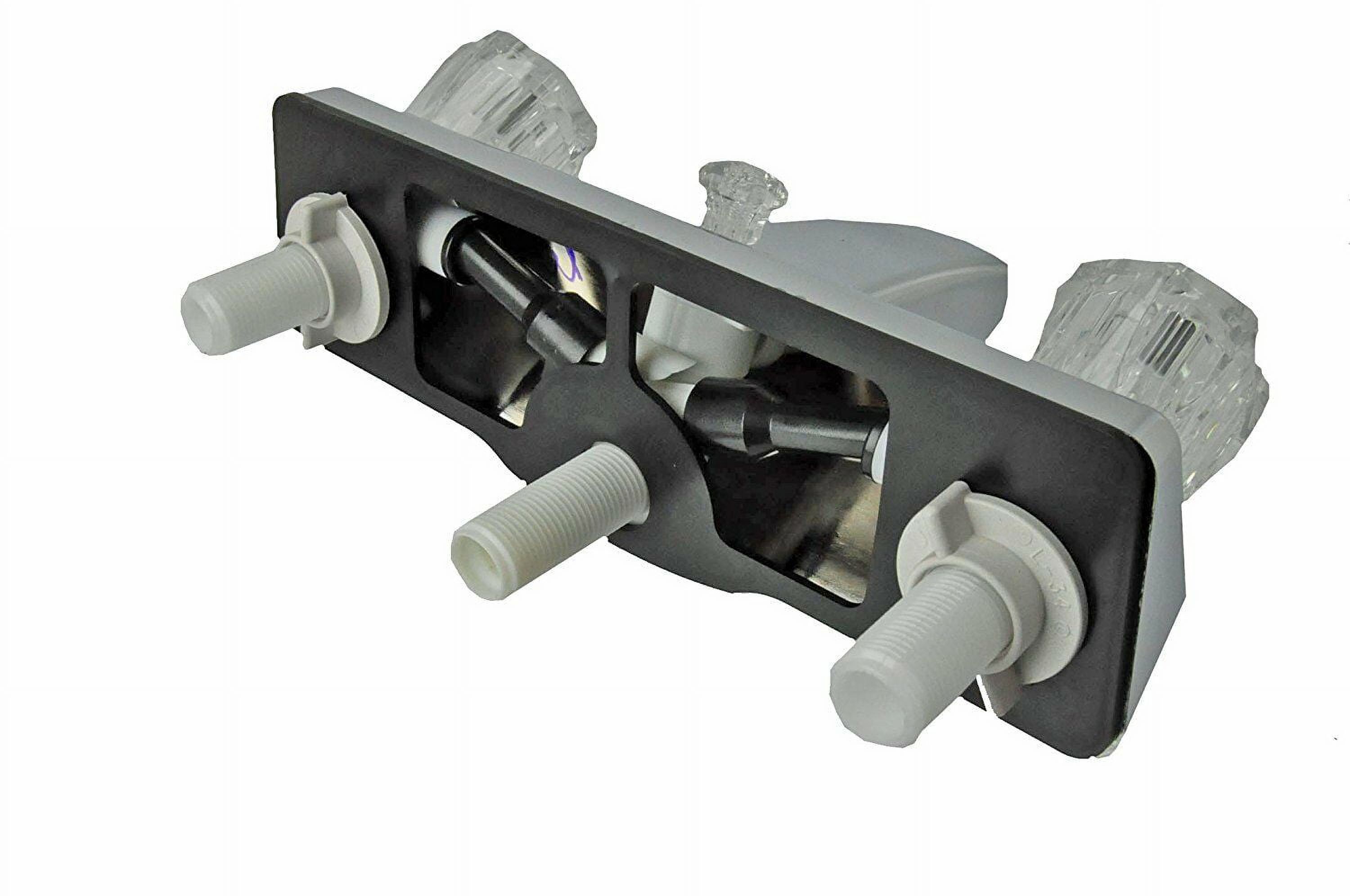 Utopia 8" Bathtub & Shower Faucet with Offset Rear Connectors for Mobile Homes