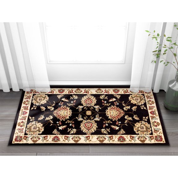 Well Woven Timeless Abbasi Oriental Persian Black 2'3" x 3'11" Area Rug