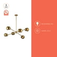 thumbnail image 2 of Alora Lighting CH548637MBCL Willow 6 Light 37" Wide Chandelier - Black, 2 of 7