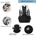 thumbnail image 4 of FORMRS Unisex School Backpack 17" Student Travel Bag with Laptop Compartment, Black Cute Cat, 4 of 7