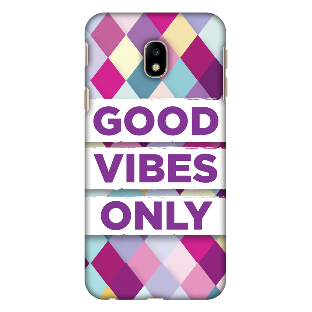 Samsung Galaxy J3 Pro Case Samsung Galaxy J3 Pro 17 Case Good Vibes Only Hard Plastic Back Cover Slim Profile Cute Printed Designer Snap On Case With Screen Cleaning Kit Walmart Com