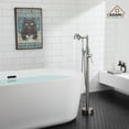 thumbnail image 4 of CASAINC Single Handle Classical Freestanding Bathtub Faucet with Hand Shower in Brushed Nickel, 4 of 10