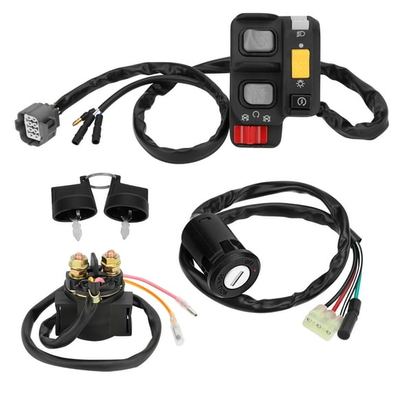 M MATI Handlebar Key Starter Relay Switch Kit for Honda Recon 250 ES TRX250TE 2002 2003 2004 Electric Shift