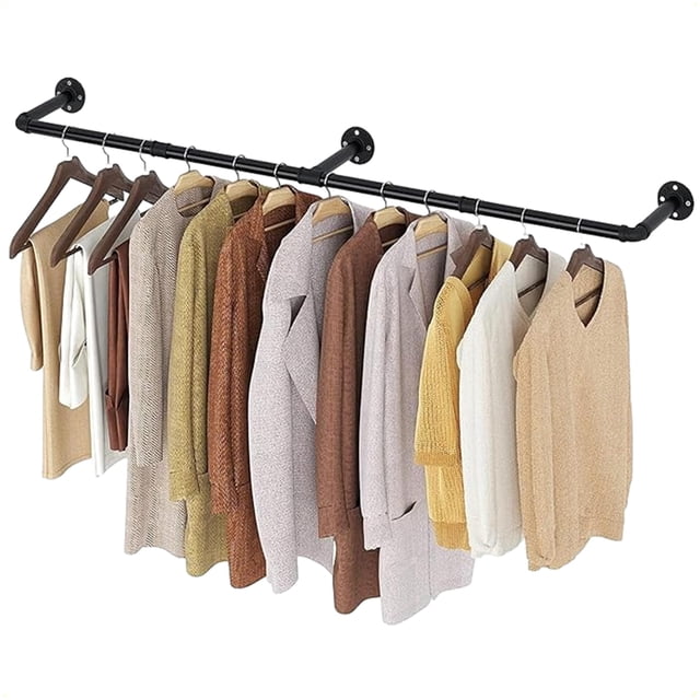 Estante de Ropa, LLXXM 184cm Perchero Industrial, Barra de Ropa Multiusos Desmontable Ahorro de Espacio Adecuado para Balcones Baños Dormitorios y Lavaderos