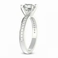 thumbnail image 3 of Pompeii 1/5Ct Lab Grown Diamond & 7mm Moissanite Round Engagement Ring in 10k Gold, 3 of 6