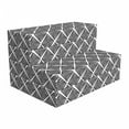 thumbnail image 1 of Abstract Foldable Mattress, Concentric Squares Pattern, 74.8" x 35.4", Charcoal Grey and White, by Ambesonne, 1 of 6