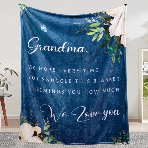 Grandma Gifts, Gifts for Grandma, Christ-mas Gifts for Grandma, Grandma Birthday Gifts, Great Grandma Gifts from Granddaughter Grandchildren, Grandma Blanket Soft Throw Blanket 60" x 50"