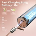 thumbnail image 5 of OasiSmile Sonic Electric Toothbrush for Adults and Kids, 5 Modes 42000 VPM Rechargeable Travel Power Toothbrushes with 6 Brush Heads, 90 Days Battery Life, Rose Gold, 5 of 8