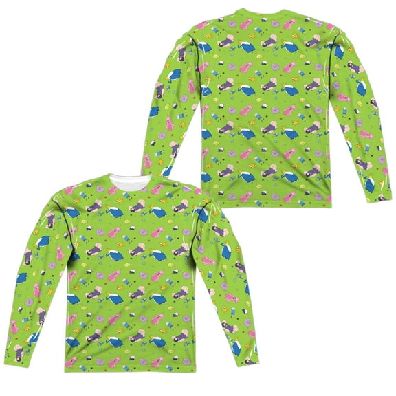 Adventure Time - Green Fields (Front/Back Print) - Regular Fit Long Sleeve Shirt - XX-Large