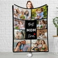 thumbnail image 3 of Personalized Photo Blanket for Family, Customized Bed Blanket with 10 Pictures for Mom Dad Custom Photos Throw Blanket for Best Friends, Personalized Gifts for Couple Girlfriend Boyfriend Blankets, 3 of 5