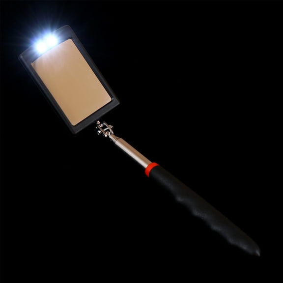 LED Lighted Telescoping Inspection Mirror for Extra Viewing Pickup Dead Angle
