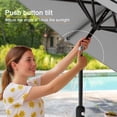 thumbnail image 6 of ACEGOSES 9ft Outdoor Patio Umbrella with Tilt 8 Ribs and Crank for Garden and Yard ,Gray, 6 of 8