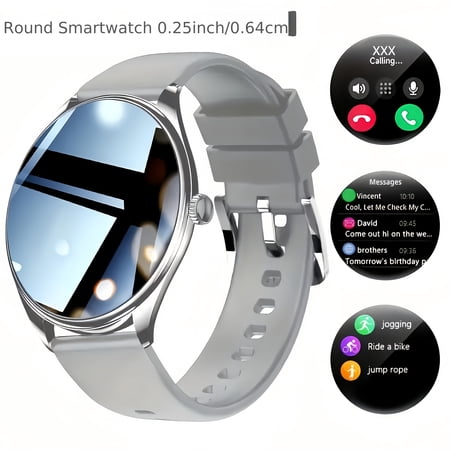 Unisex Smartwatch: Make/Receive Calls, Text, Fitness Tracker, 100+ Sports Modes, Pedometer, Compatible with Android/iPhone