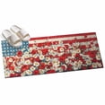 thumbnail image 2 of Hallway Runner Rug 2'x6', Indenpendence Day Kitchen Runner Rugs Non-Slip Carpet Mats, 4th of July Red Blue American Flag Bedside Rugs Runners Washable Floor Carpet for Bathroom Laundry Room, 2 of 8