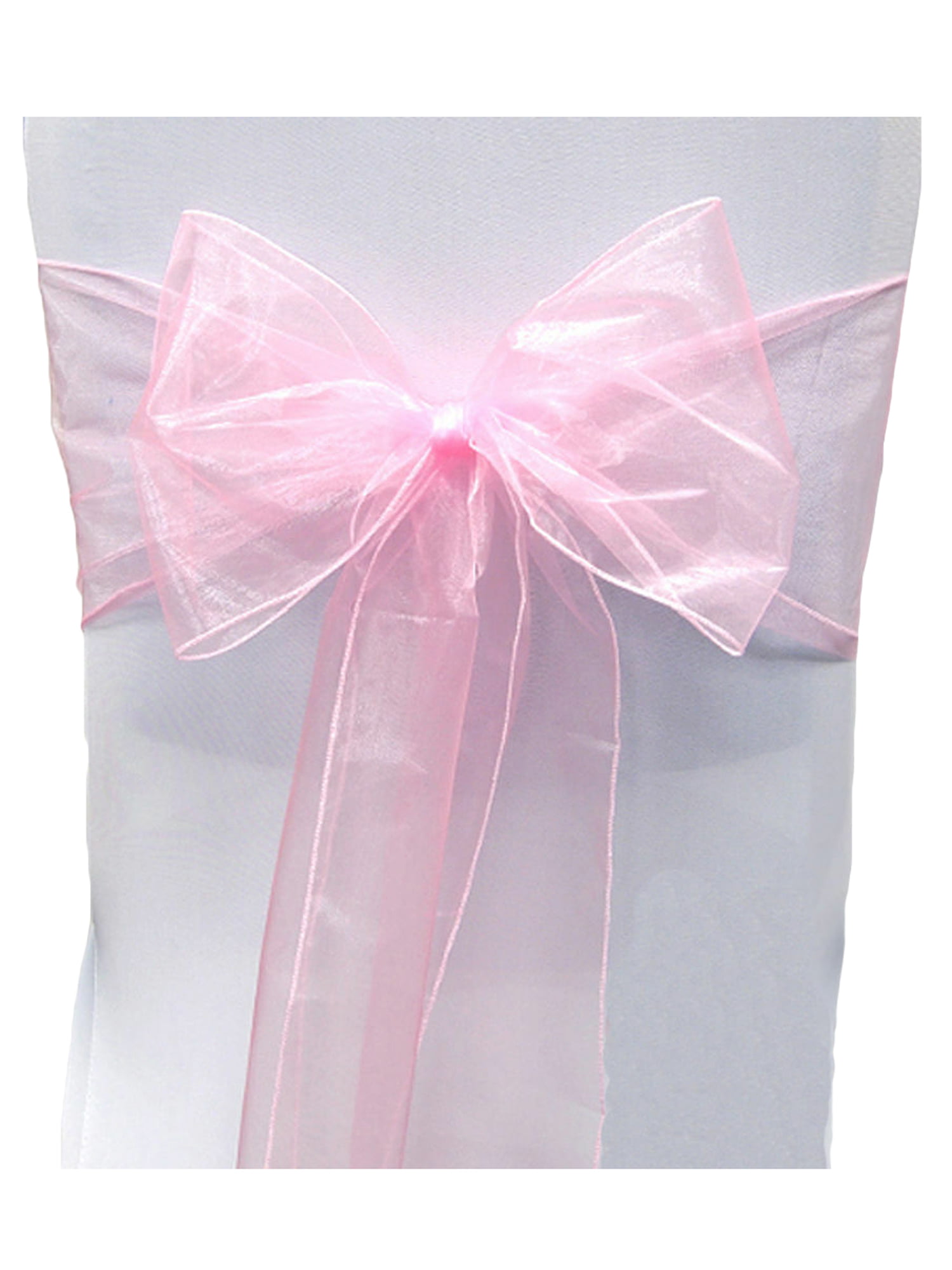 Pack of 10 Organza Hood sashes Bow wedding banquet chair cover wrap FREE SHIP 