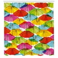 thumbnail image 3 of Ambesonne Colorful Shower Curtain, Vivid Umbrella, 69"Wx84"L, Multicolor, 3 of 3