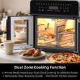 thumbnail image 6 of Air Fryer Toaster Oven Combo, 24 QT Fench Door Countertop Toaster Oven, 360 Degree Air Flow, 15 Cooking Functions, Digital Controls, 13 Accessories Included, Non-toxic Food Grade Stainless Steel, 6 of 9