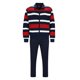thumbnail image 1 of hajo traje de casa para hombre - largo, chaqueta con cremallera, sudadera, homewear Azul/Rojo M (Medium), 1 of 3