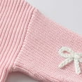 thumbnail image 3 of SonxaHe Infant Girl' Sweaters Hand Embroidered Bow Cable Knit Top Kids Pullover Comfy Warm Loose Winter Sweaters Pink,Sized 12-24 M, 3 of 7