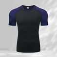 thumbnail image 2 of Men's Athletic Performance T Shirt Tight Fit Workout Gym Running Fitness Wicking Breathable Short Sleeve Activewear Top Mens Basic Tee Shirts Summer Vintage T Shirts, 2 of 3