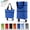 Blue, variant on 2-in-1 Foldable Shopping Cart, Large Capacity Rolling Grocery Tote with Sturdy Wheels, Collapsible Portable Bag for Shopping, Laundry, Travel and Home Use