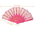thumbnail image 2 of Chinese Spanish Style Craft Fan Silk Folding Flower Fan Hand Held Dance Souvenir Gift, 2 of 10
