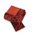 thumbnail image 5 of Presidio Square Demask Medallion Polyester Red and Black 5-Piece Comforters Set, King, 5 of 11