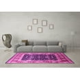 thumbnail image 3 of Ahgly Company Indoor Round Oriental Pink Industrial Area Rugs, 4' Round, 3 of 4